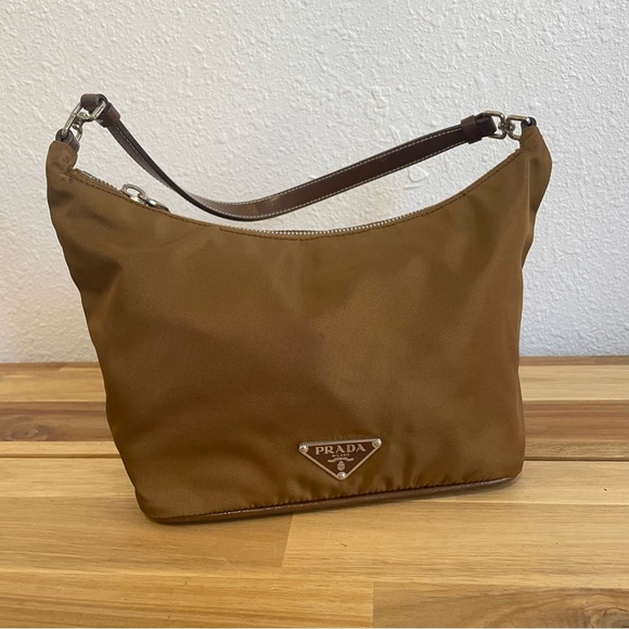Prada Tessuto Sirio Brown Pochette small Nylon Shoulder bag - Picture 4 of 16